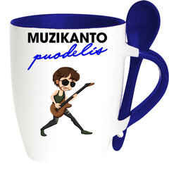 Puodelis su šaukšteliu „Muzikanto puodelis“ цена и информация | Оригинальные кружки | pigu.lt