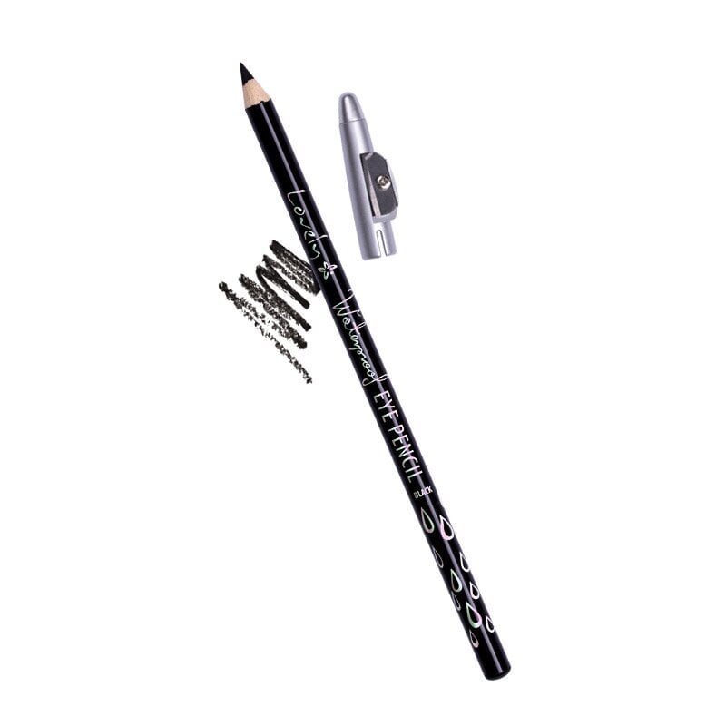 Vandeniui atsparus akių pieštukas Lovely Waterproof Eye Pencil Black kaina ir informacija | Akių šešėliai, pieštukai, blakstienų tušai, serumai | pigu.lt