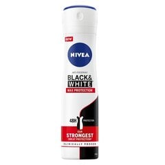 Purškiamas antiperspirantas Nivea Black & White Mac Protection 48H, 150ml kaina ir informacija | Dezodorantai | pigu.lt