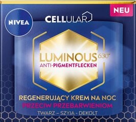 Крем против пигментных пятен Nivea Cellular Luminous 630 Анти-Спот, 50мл цена и информация | Сыворотки для лица, масла | pigu.lt