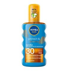 Солнцезащитный крем Nivea Sun Protect & Bronze SPF30, 200 мл цена и информация | Кремы от загара | pigu.lt