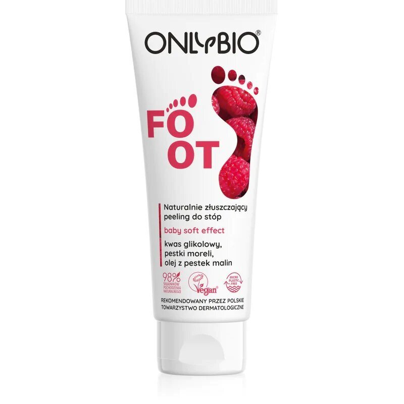 Šveičiamasis pėdų šveitiklis Onlybio foot, 75ml цена и информация | Kūno šveitikliai | pigu.lt