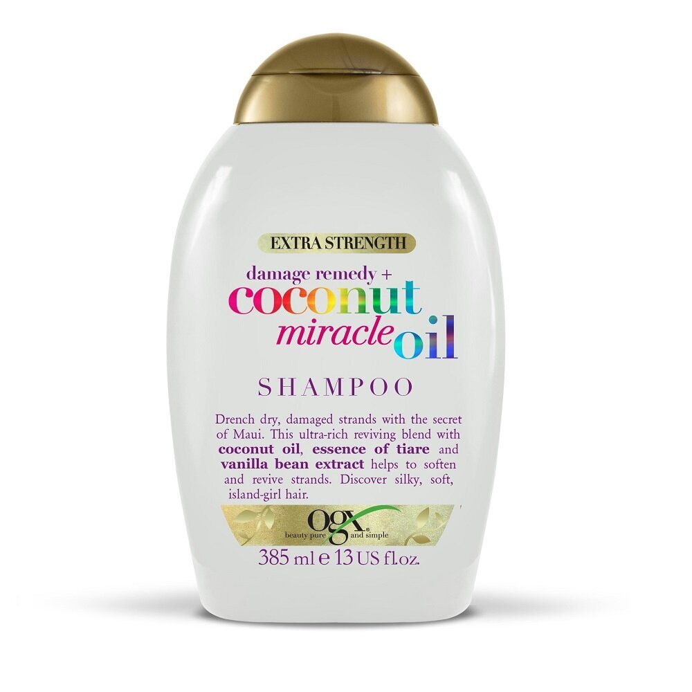 Šampūnas sausiems ir pažeistiems plaukams Organix Coconut Oil Miracle Oil Shampoo, 385 ml kaina ir informacija | Šampūnai | pigu.lt