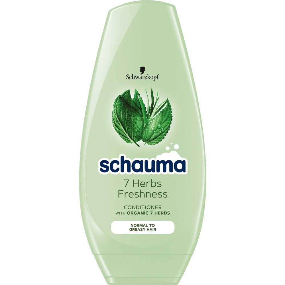 Žolelių kondicionierius plaukams Schauma 7 Herbs Freshness Conditioner, 250ml kaina ir informacija | Balzamai, kondicionieriai | pigu.lt