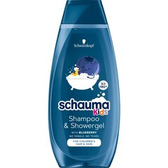 Детский шампунь для всех типов волос и гель для душа Blueberry Schauma Kids Shampoo and Shower Gel, 400 мл цена и информация | Косметика для мам и детей | pigu.lt