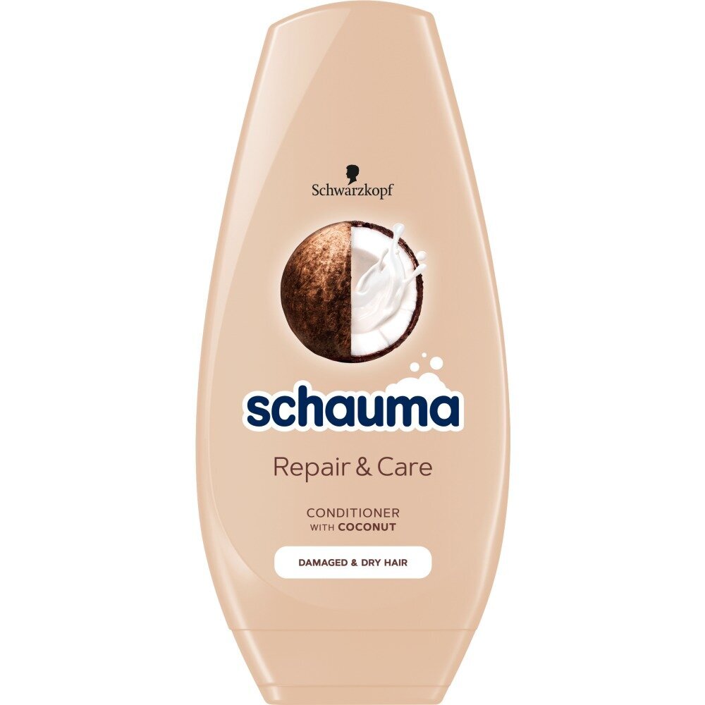Kondicionierius ploniems ir lūžinėjantiems plaukams Schauma Repair Care Coconut, 250ml цена и информация | Balzamai, kondicionieriai | pigu.lt