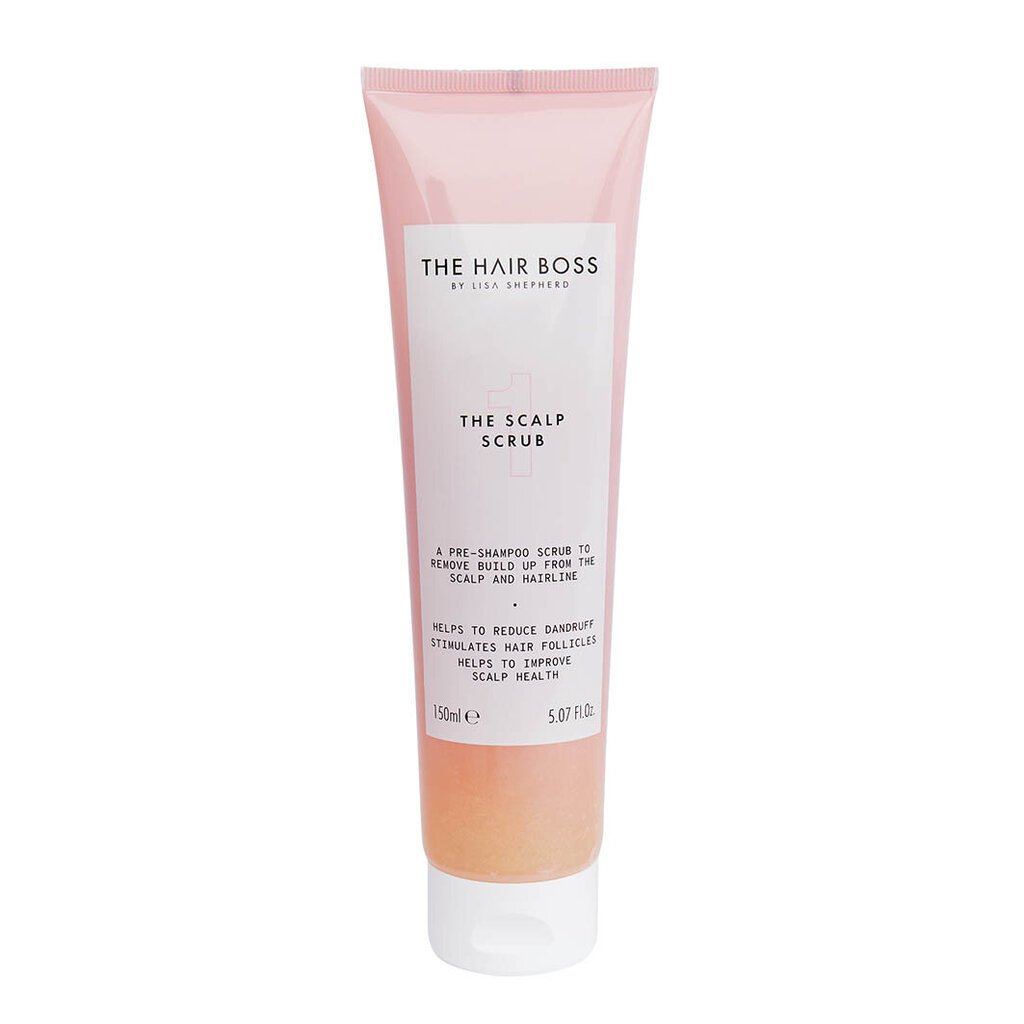 Galvos odos ir plaukų šveitiklis The hair Boss By Lisa Shepherd The Scalp Scrub peeling, 150ml kaina ir informacija | Priemonės plaukų stiprinimui | pigu.lt