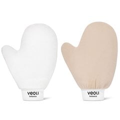 Набор Veoli Botanica: Отшелушивающая перчатка для тела I Glove Peel +I Glove Tan перчатка для нанесения бронзирующих продуктов цена и информация | Масла, гели для душа | pigu.lt