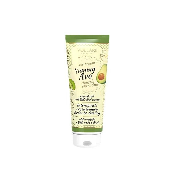 Intensyviai atkuriantis veido kremas Vollare Yummy Avo Face Cream Avocado Oil and Bio Water su kivi, 50ml цена и информация | Veido kremai | pigu.lt