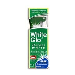 Dantų pasta White Glo Set Herbal White Toothpaste 100ml + dantų šepetėlis kaina ir informacija | Dantų šepetėliai, pastos | pigu.lt