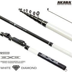 Телескопический спиннинг AKARA White Diamond MF TX-30 240 см цена и информация | Удочки, подставки и держатели | pigu.lt