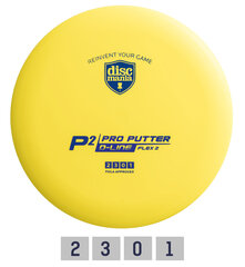 Diskgolfo diskas Putter D-LINE P2 FLEX 2 Yellow kaina ir informacija | Diskgolfas | pigu.lt