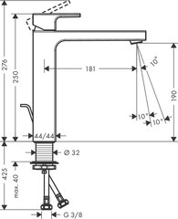 Смеситель для умывальника Hansgrohe Vernis Shape 190, 71562670, черный матовый цена и информация | Смесители | pigu.lt