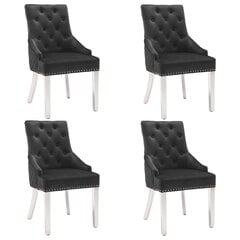 Valgomojo kėdės, 4vnt., juodos spalvos (2x337022) kaina ir informacija | Virtuvės ir valgomojo kėdės | pigu.lt