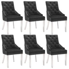 Valgomojo kėdės, 6vnt., juodos spalvos (3x337022) kaina ir informacija | Virtuvės ir valgomojo kėdės | pigu.lt