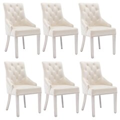 Valgomojo kėdės, 6vnt., kreminės spalvos (3x337028) kaina ir informacija | Virtuvės ir valgomojo kėdės | pigu.lt