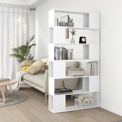 Spintelė knygoms/kambario pertvara, 100x24x188 cm, balta kaina ir informacija | Lentynos | pigu.lt