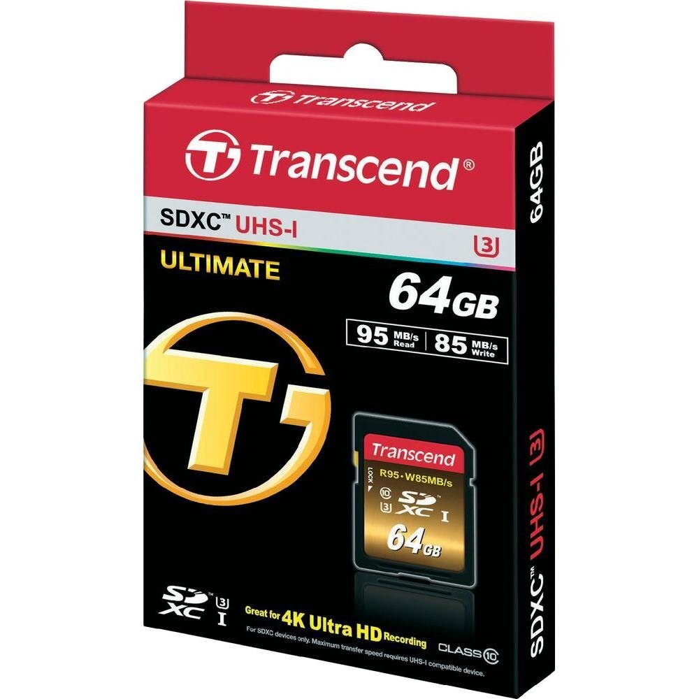 Atminties kortelė Transcend 64GB SDXC 10 klasė kaina ir informacija | Atminties kortelės fotoaparatams, kameroms | pigu.lt