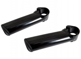 Рога (пара) 30 x 110 мм, алюминевые, цвет: чёрный (198026) 3944 цена и информация | Велосипедные ручки для руля | pigu.lt