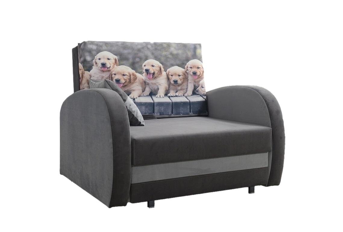 Miegamasis fotelis Lola Dogs, grafito/pilka цена и информация | Svetainės foteliai | pigu.lt