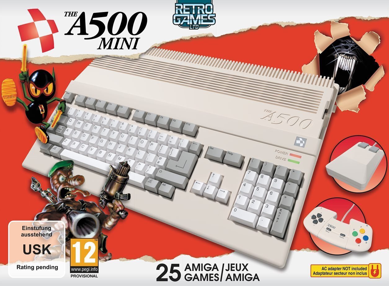 Retro Games The A500 Mini kaina ir informacija | Žaidimų konsolės | pigu.lt