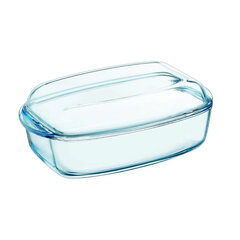 Стеклянный контейнер с крышкой Essentials, прямоугольный, 4,5 л цена и информация | Посуда, тарелки, обеденные сервизы | pigu.lt