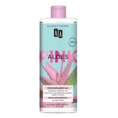 Очищающая мицеллярная вода AA Pink 3in1 Aloes 400 мл цена и информация | Средства для очищения лица | pigu.lt
