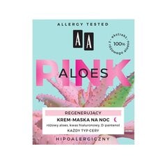 Naktinis veido kremas-kaukė AA Pink Aloes 50 ml kaina ir informacija | Veido kremai | pigu.lt