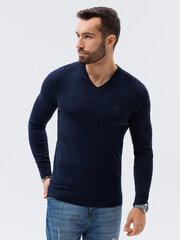 Мужской свитер Ombre E191 темно-синий цена и информация | Мужские свитера | pigu.lt