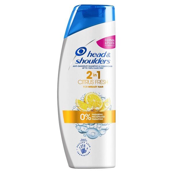 Šampūnas - kondicionerius nuo pleiskanų Head&Shoulders 2in1 Citrus Fresh, 750ml kaina ir informacija | Šampūnai | pigu.lt