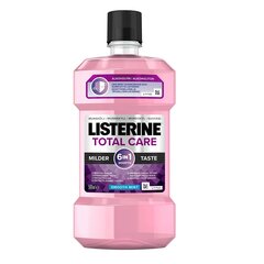 Burnos skalavimo skystis Listerine Total Care Mild Taste 6in1, 500 ml kaina ir informacija | Dantų šepetėliai, pastos | pigu.lt