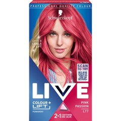 Краска для волос Schwarzkopf Live Color + Lift, L77 Pink Passion цена и информация | Краска для волос | pigu.lt