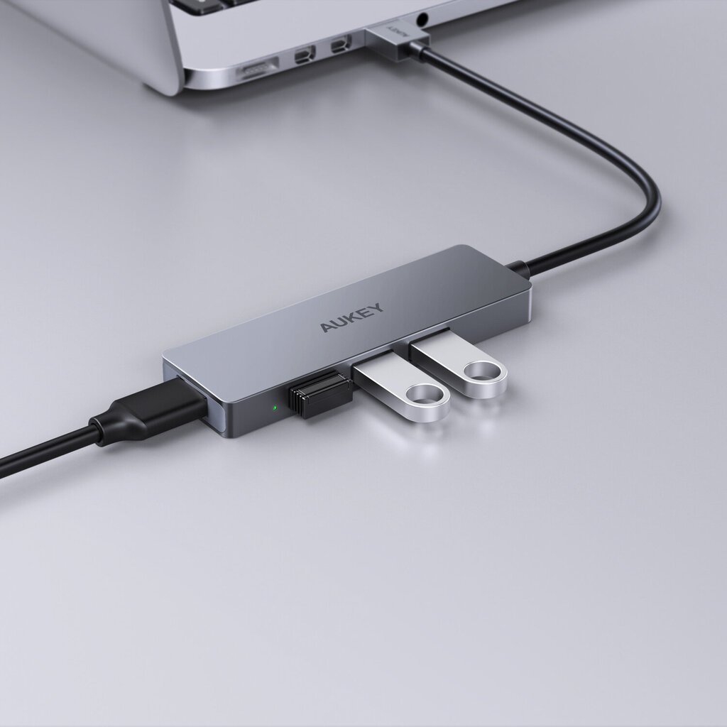 HUB CB-H3 USB-A aluminum | Ultra Slim | 4w1 | 4xUSB 3.0 | 5Gbps kaina ir informacija | Adapteriai, USB šakotuvai | pigu.lt