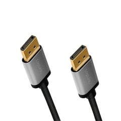 Кабель DisplayPort, 4K/60 Hz,DP/M do DP/M,alu, 2 м цена и информация | Кабели и провода | pigu.lt