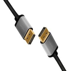 Кабель Displayport cable 4K/60 Hz,DP/M do DP/M,alu., 5 м цена и информация | Кабели и провода | pigu.lt