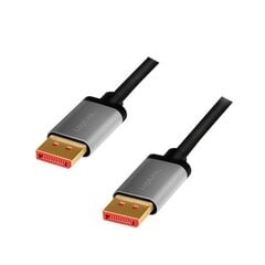 LogiLink DisplayPort kabelis 8K / 60 Hz, DP / M iki DP / M, alu. 1m kaina ir informacija | Kabeliai ir laidai | pigu.lt