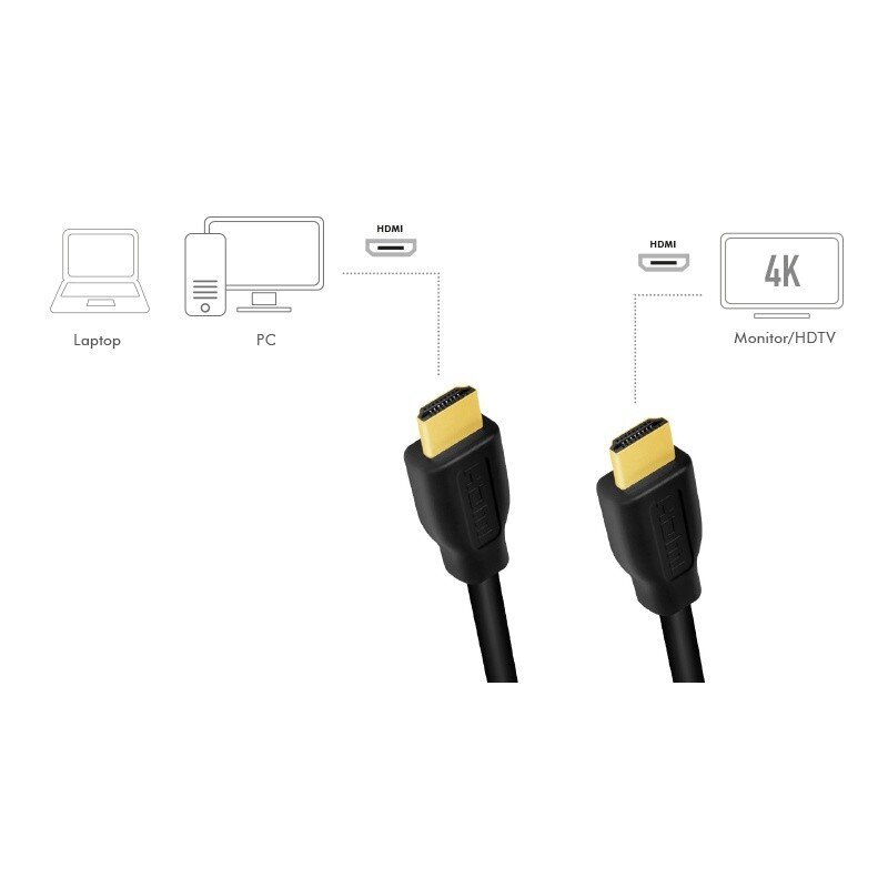 LogiLink HDMI kabelis 4K / 60Hz, 3m. kaina ir informacija | Kabeliai ir laidai | pigu.lt