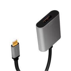 Переходник USB-C на DP/F, 4K/60 Гц, алюминий, 0,15 м цена и информация | Адаптеры, USB-разветвители | pigu.lt