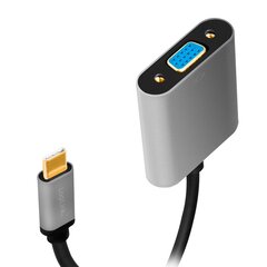 Адаптер USB-C to VGA adapter, 1080p, alu, 0.15 м цена и информация | Адаптеры, USB-разветвители | pigu.lt