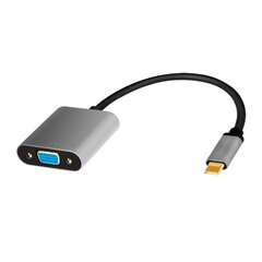 Адаптер USB-C to VGA adapter, 1080p, alu, 0.15 м цена и информация | Адаптеры, USB-разветвители | pigu.lt