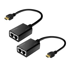 HDMI EXtender up to 30m, 1080p/60Hz, 0.3m цена и информация | Адаптеры, USB-разветвители | pigu.lt