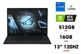 Asus ROG GZ301ZC-LD110W|CPU i7-12700H|2500 MHz|13.4&#34;|Touchscreen|1920x1200|RAM 16GB|DDR4|SSD 512GB|NVIDIA GeForce RTX 3050|4GB|ENG|Windows 11 Home 90NR07Z1-M006H0 kaina ir informacija | Asus Nešiojami kompiuteriai, priedai | pigu.lt