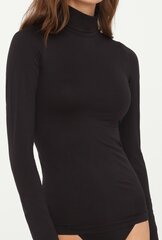 Женская футболка черного цвета с аппликацией цена и информация | Женская майка из шерсти мериноса с длинным рукавом, черная | pigu.lt