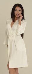 Женский хлопковый халат с капюшоном (Белый) цена и информация | Женские халаты | pigu.lt