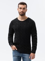 Vyriškas medvilninis megztinis Ombre E195, juodas kaina ir informacija | Megztiniai vyrams | pigu.lt