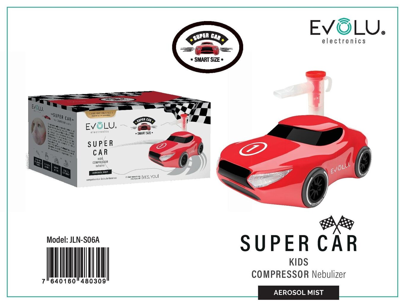 Evolu Super Car kaina ir informacija | Inhaliatoriai | pigu.lt