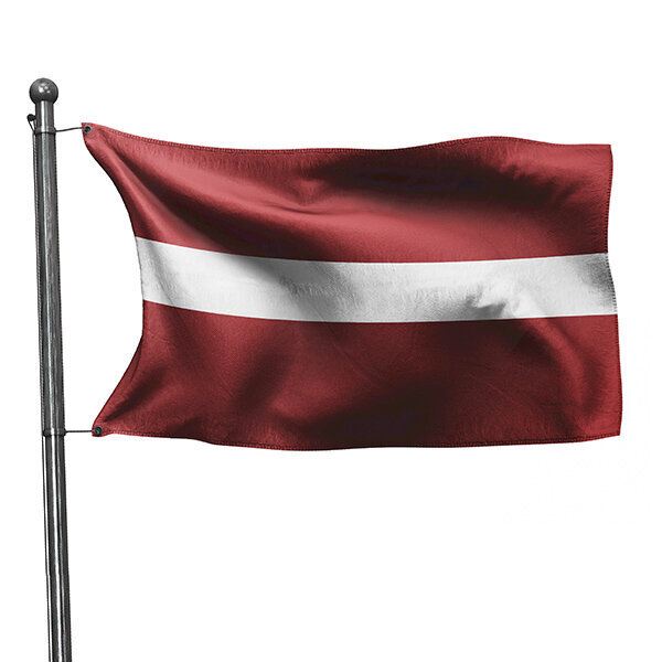 Latvijos vėliava, 100x200 cm su karabinais цена и информация | Vėliavos ir jų priedai | pigu.lt