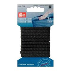 Juosta elastinė Prym, 5 mm, 3 m, juoda kaina ir informacija | Siuvimo reikmenys | pigu.lt