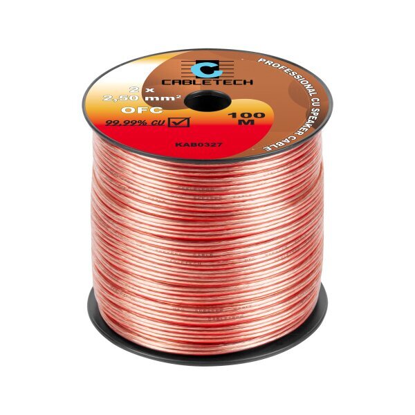 Cabletech, 2.5 mm, 100 m kaina ir informacija | Kabeliai ir laidai | pigu.lt