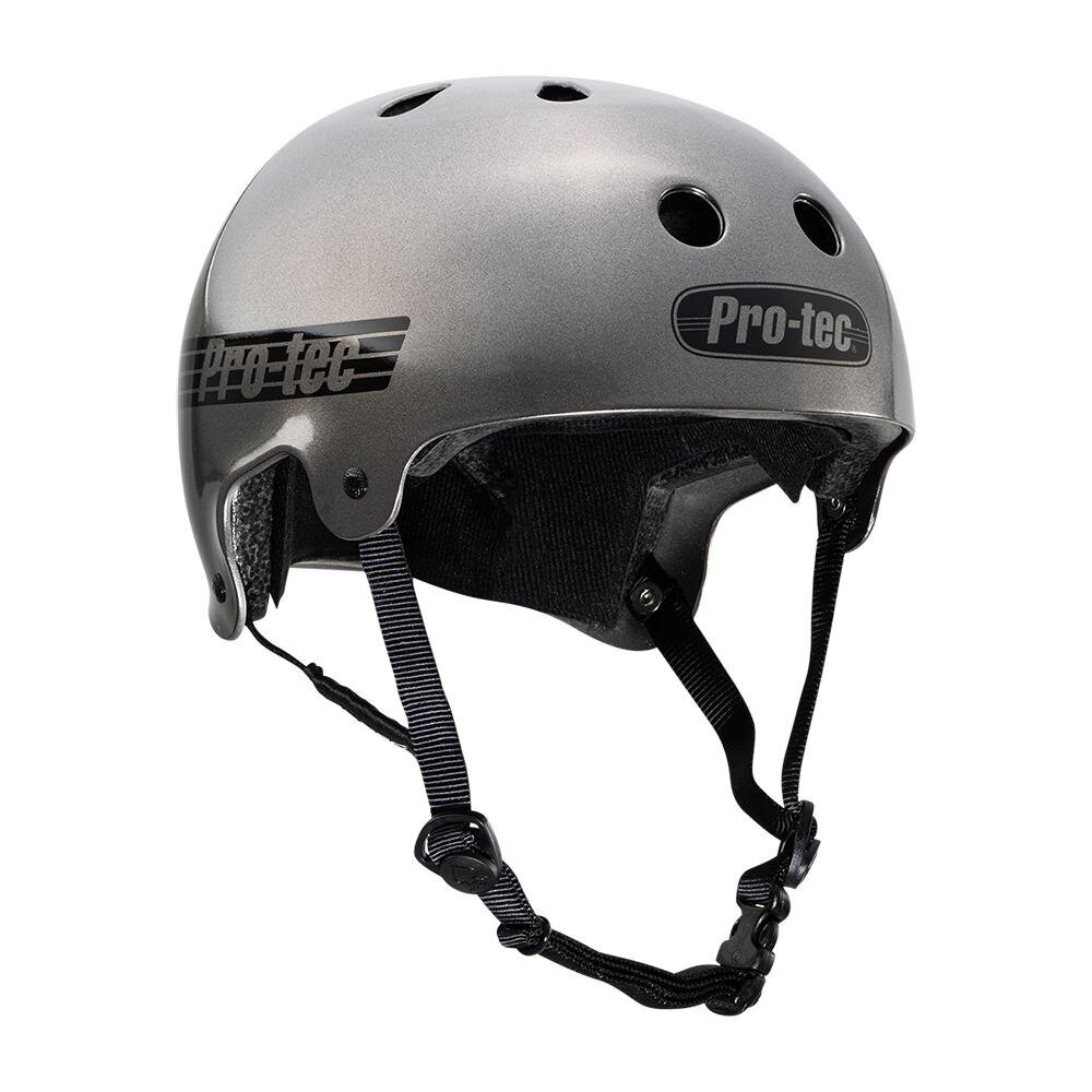 Šalmas Pro-Tec Helmet Old School Cert Matte Metallic Gunmetal-S kaina ir informacija | Šalmai | pigu.lt